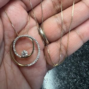 10k natural diamond necklace